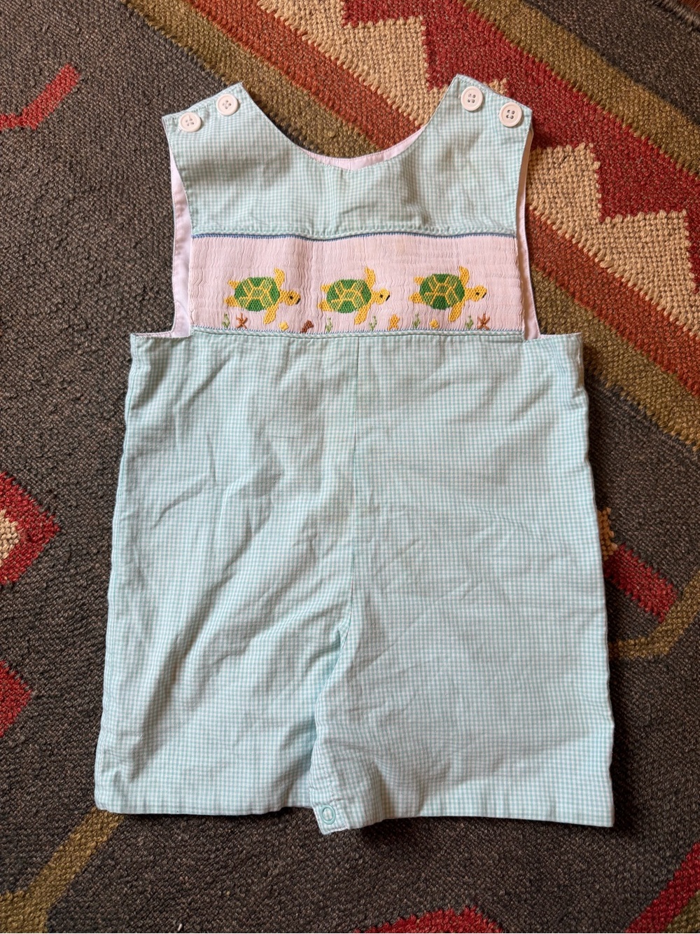 Mom & Me Smocked Turtle Jon Jon